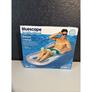 Bluescape Deluxe Lounge Inflatable Pool Float Over 5Ft Long Age 14 & up Cup-Hold